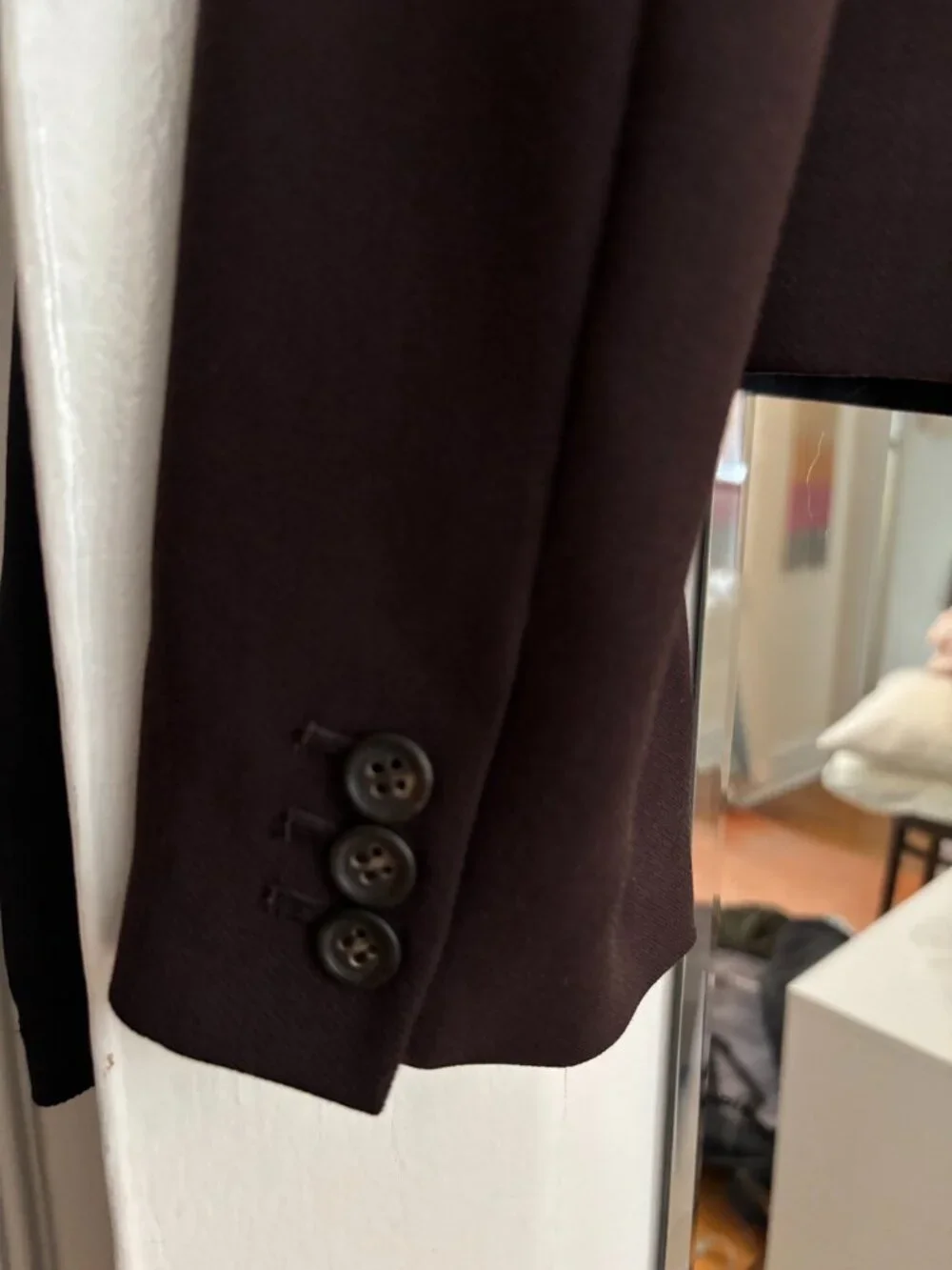 J.Crew 100% Wool Tailored Blazer Jacket Brown Single-Breasted Size 12 Tall